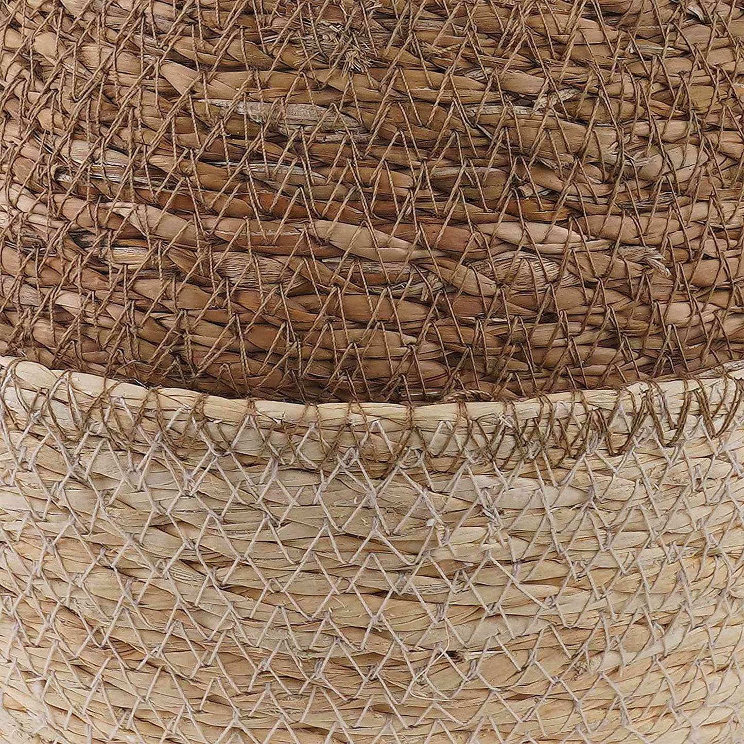 Vaso da fiori con manici Bianco Ø 22 x 20 cm 100% Erba marina | homemem39