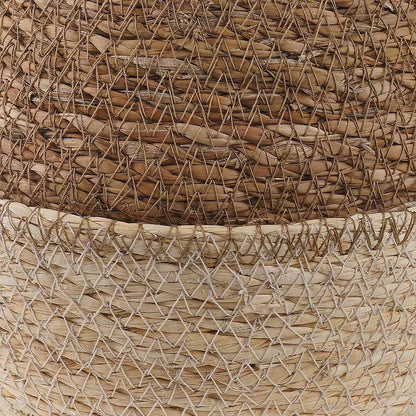 Vaso da fiori con manici Bianco Ø 22 x 20 cm 100% Erba marina | homemem39