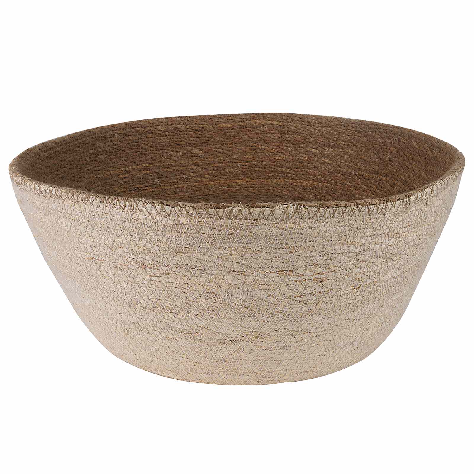 Vaso da fiori con manici Bianco Ø 32 x 32 cm 100% Erba marina | homemem39