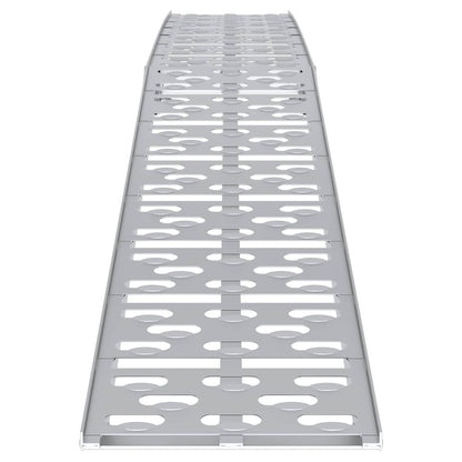 Ramp di Carico 2 pcs Argento 222 x 28 x 5 cm Alluminio