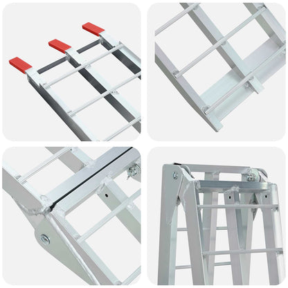 Rampa per Moto Argento 180 x 28 x 5 cm Alluminio