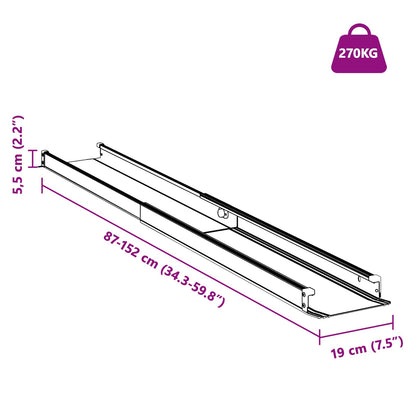 Ramp for Wheelchair 270 kg 2 pcs Nero 152 x 19 x 5,5 cm | homemem39