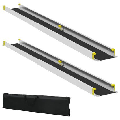 Rampa per Sedia a Rotelle 2 pcs Nero 183 x 19 x 5.5 cm