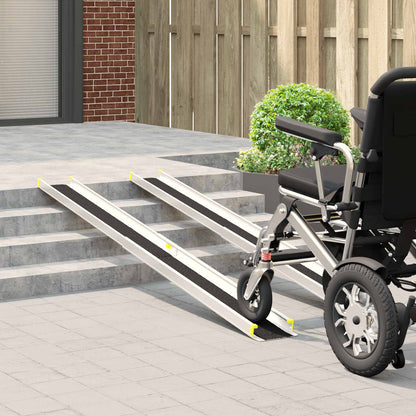 Rampa per Sedia a Rotelle 2 pcs Nero 213,5 x 19,5 x 5,5 cm