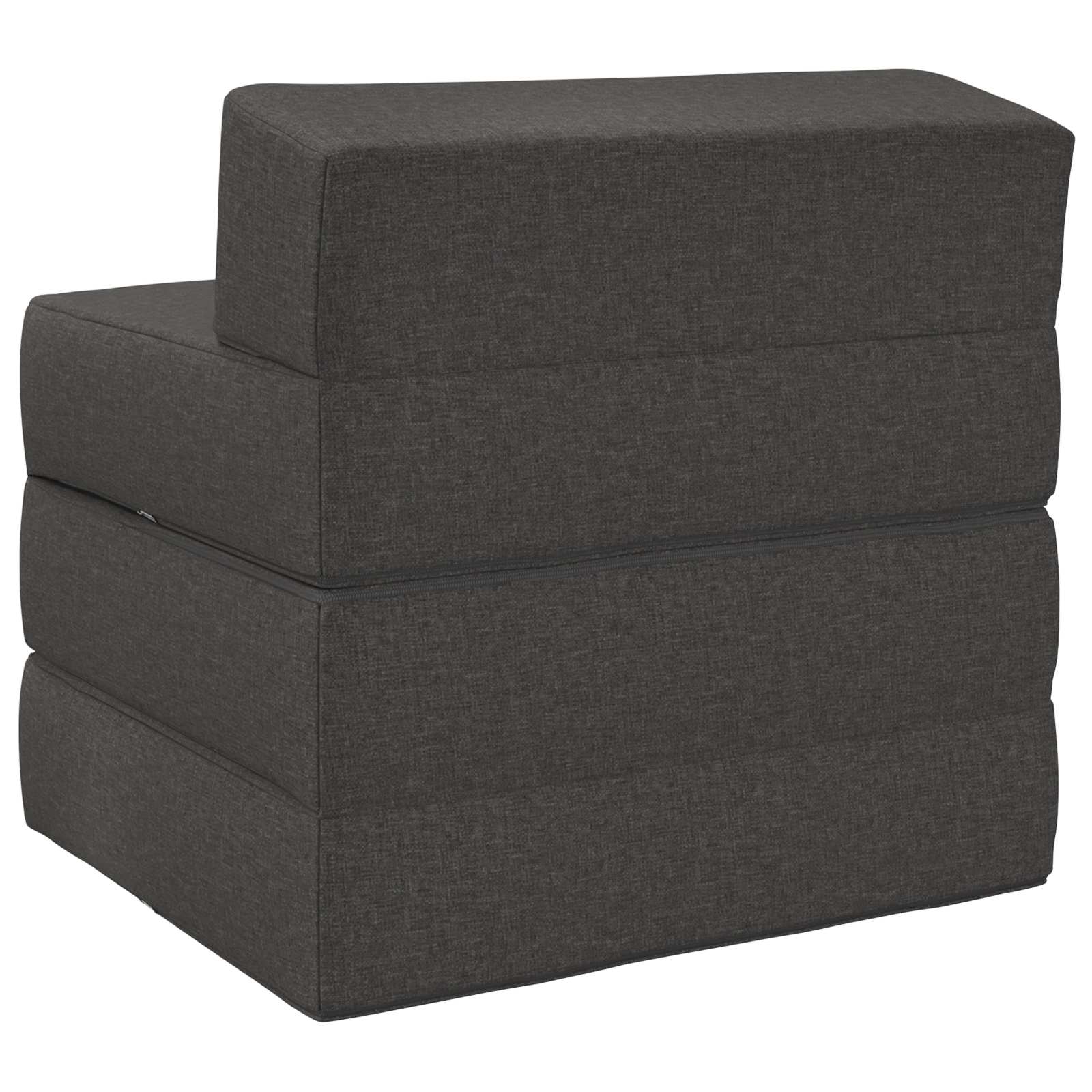 Divano Letto Pieghevole Grigio Scuro 200 x 70 x 15 cm Tessuto | homemem39