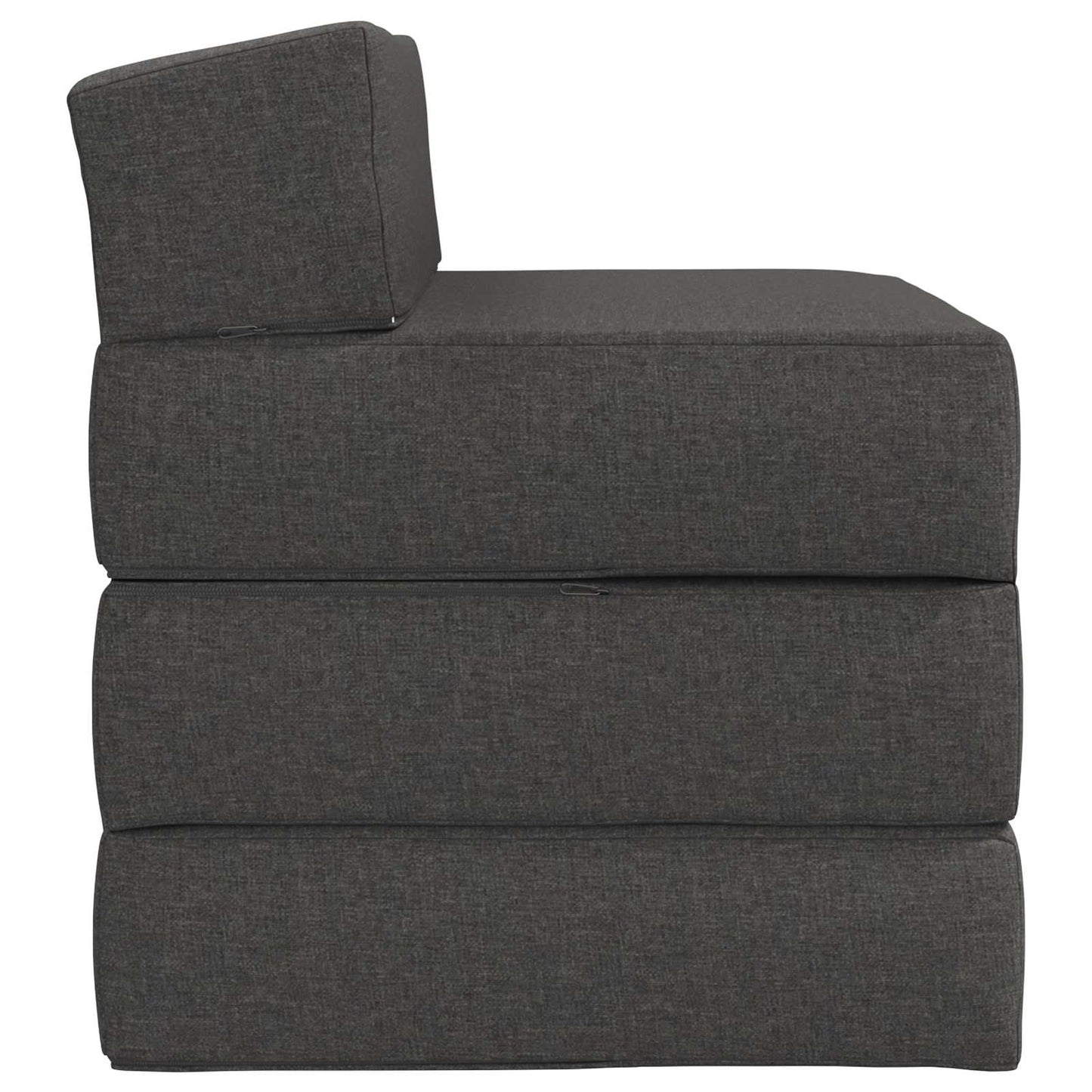 Divano Letto Pieghevole Grigio Scuro 200 x 70 x 15 cm Tessuto | homemem39