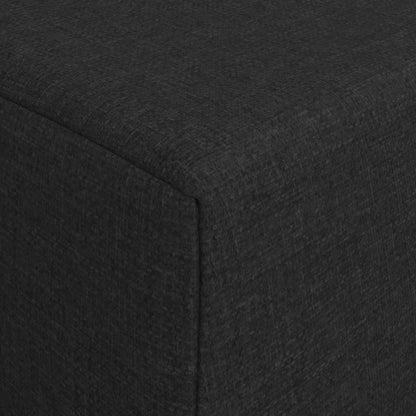 Divano Letto Pieghevole Nero 200 x 70 x 15 cm Tessuto | homemem39