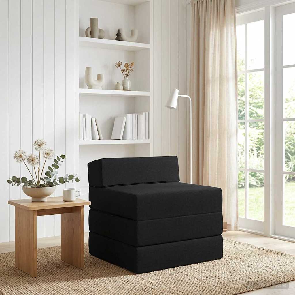 Divano Letto Pieghevole Nero 70 x 60 x 63 cm Tessuto