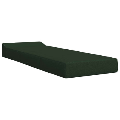 Divano Letto Pieghevole Verde Scuro 200 x 70 x 15 cm Tessuto | homemem39