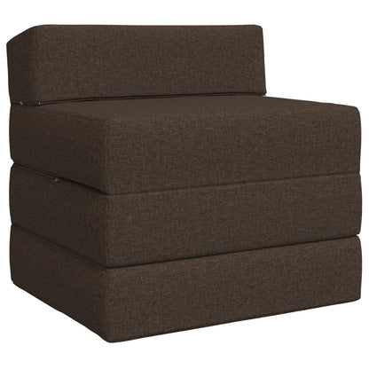 Divano Letto Pieghevole Tortora 200 x 70 x 15 cm Tessuto | homemem39