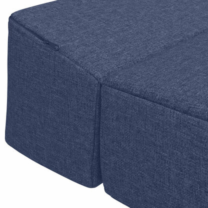 Divano Letto Pieghevole Blu 200 x 70 x 15 cm Tessuto | homemem39