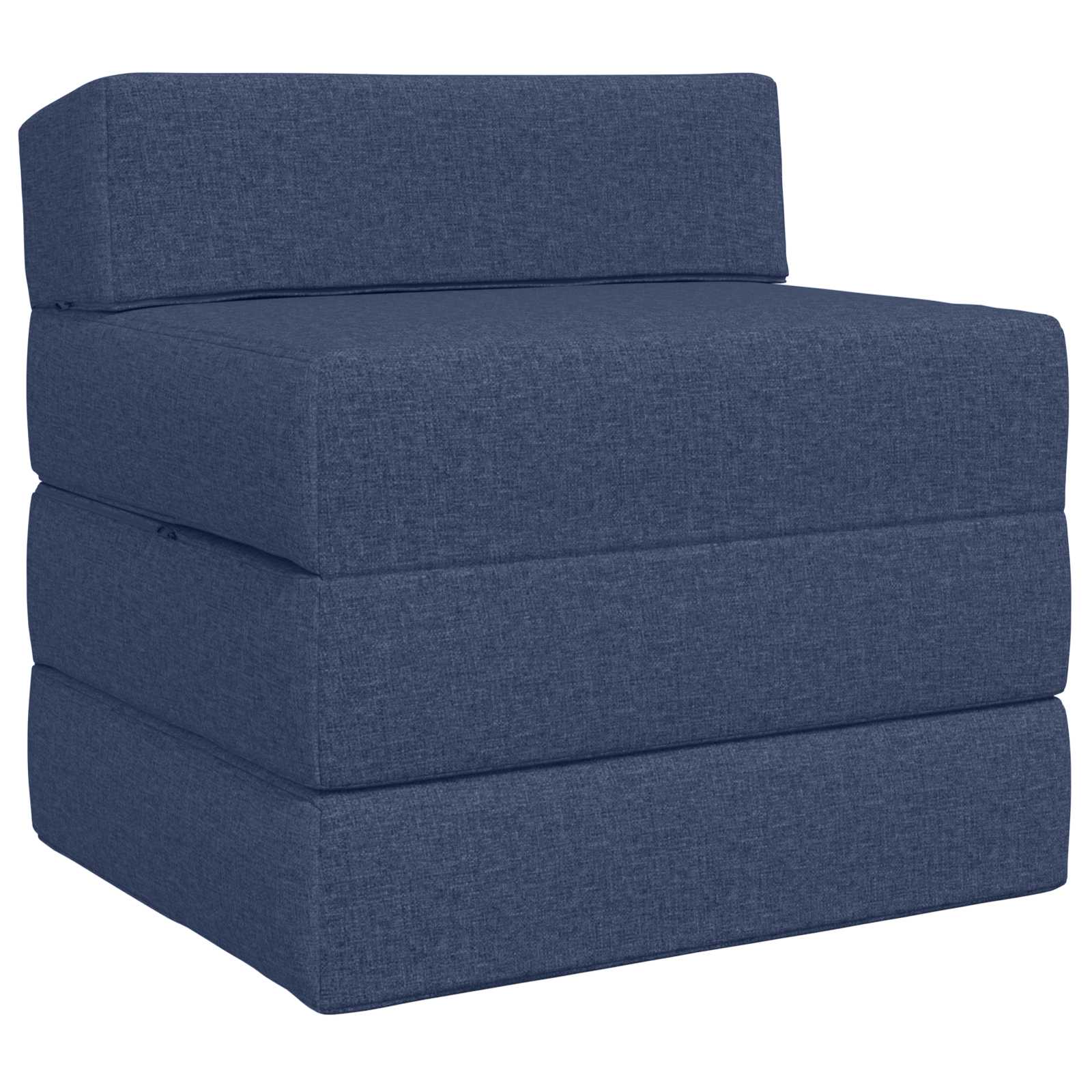 Divano Letto Pieghevole Blu 200 x 70 x 15 cm Tessuto | homemem39