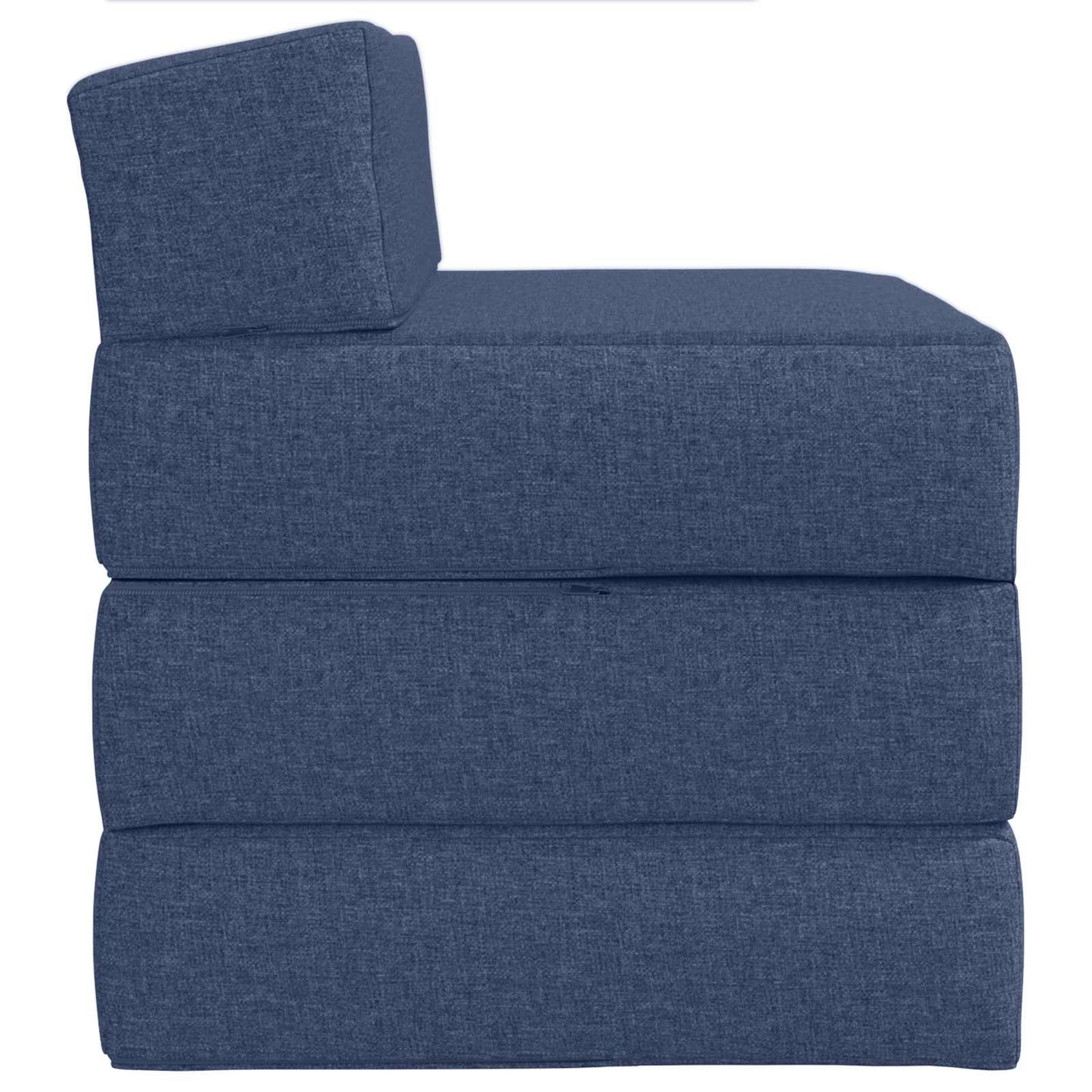 Divano Letto Pieghevole Blu 200 x 70 x 15 cm Tessuto | homemem39