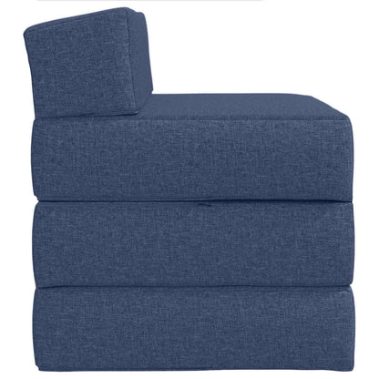 Divano Letto Pieghevole Blu 200 x 70 x 15 cm Tessuto | homemem39