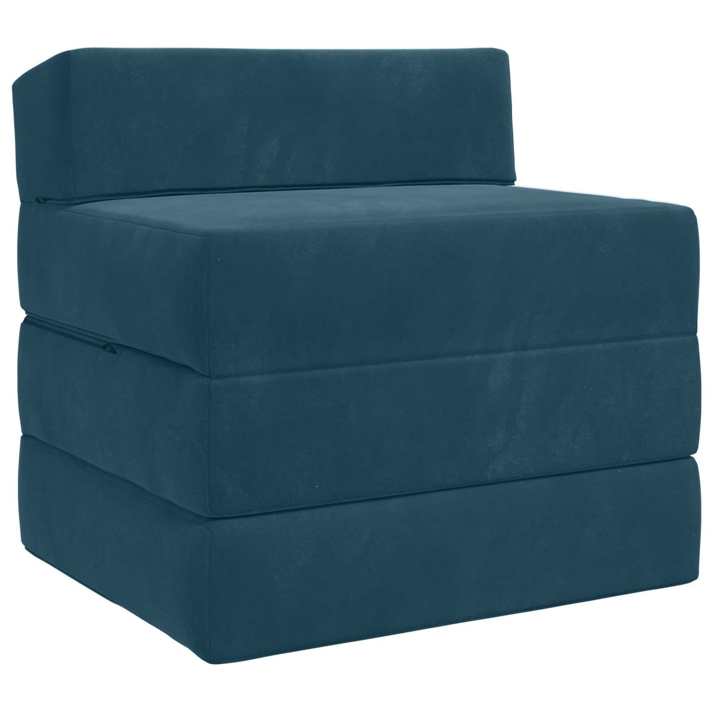 Divano Letto Pieghevole Blu 200 x 70 x 15 cm Velluto | homemem39