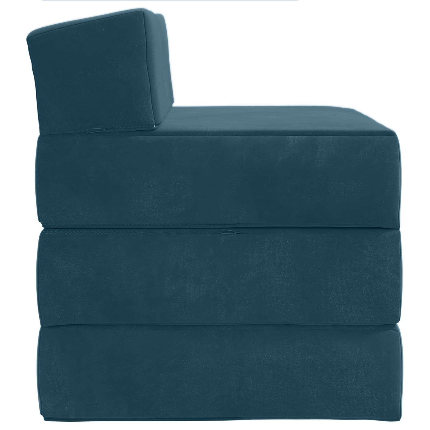 Divano Letto Pieghevole Blu 200 x 70 x 15 cm Velluto | homemem39