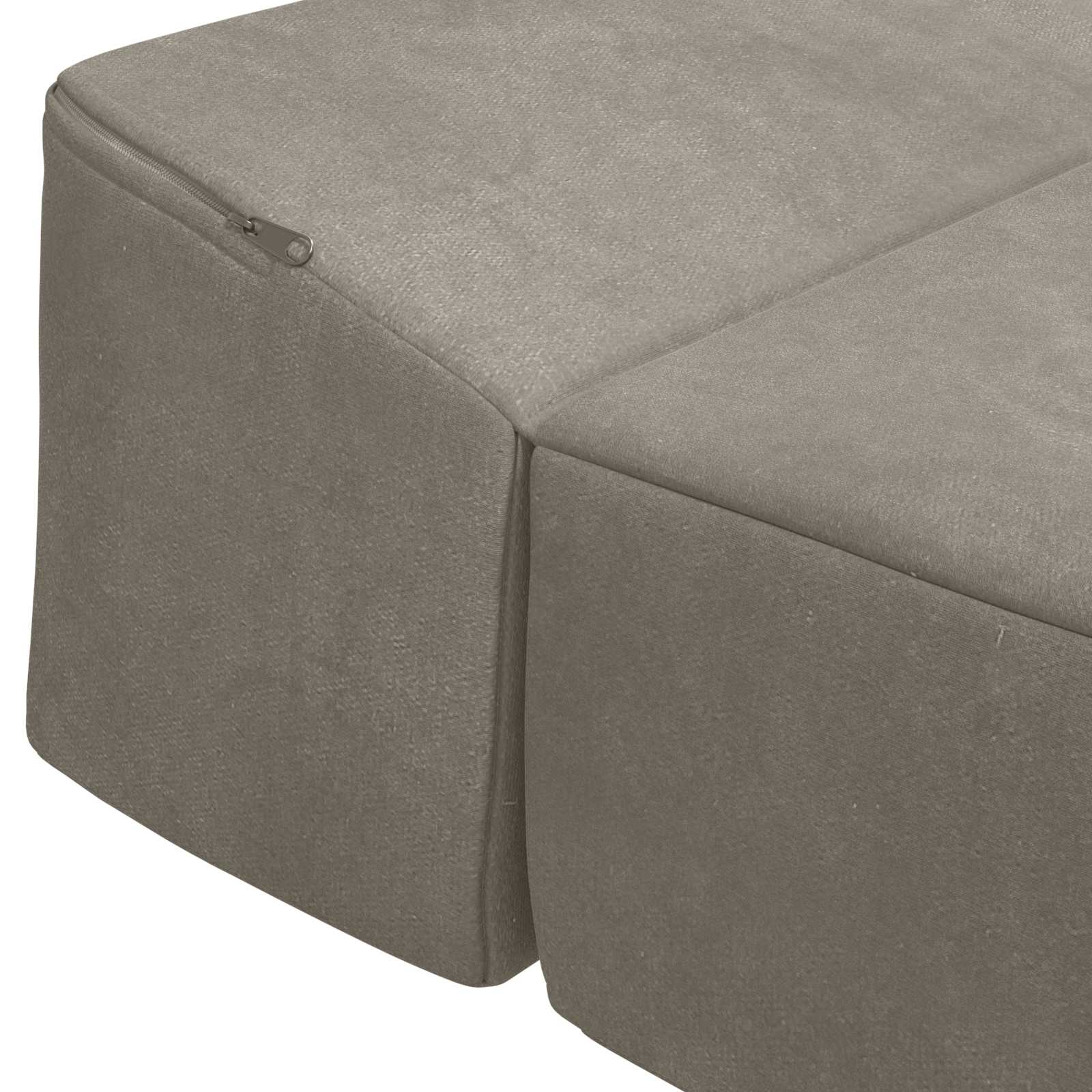 Divano Letto Pieghevole Grigio Chiaro 200 x 70 x 15 cm Velluto | homemem39