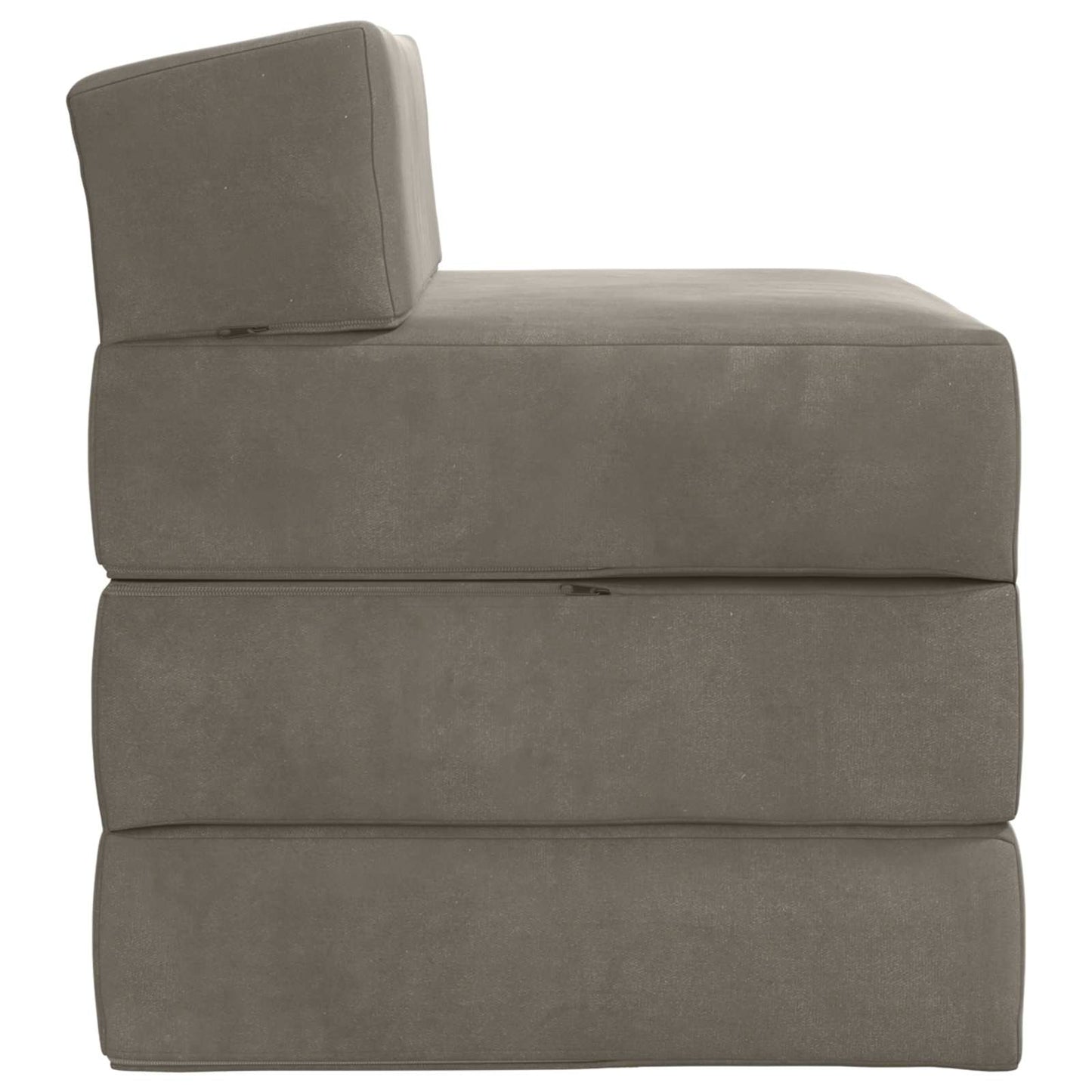 Divano Letto Pieghevole Grigio Chiaro 200 x 70 x 15 cm Velluto | homemem39