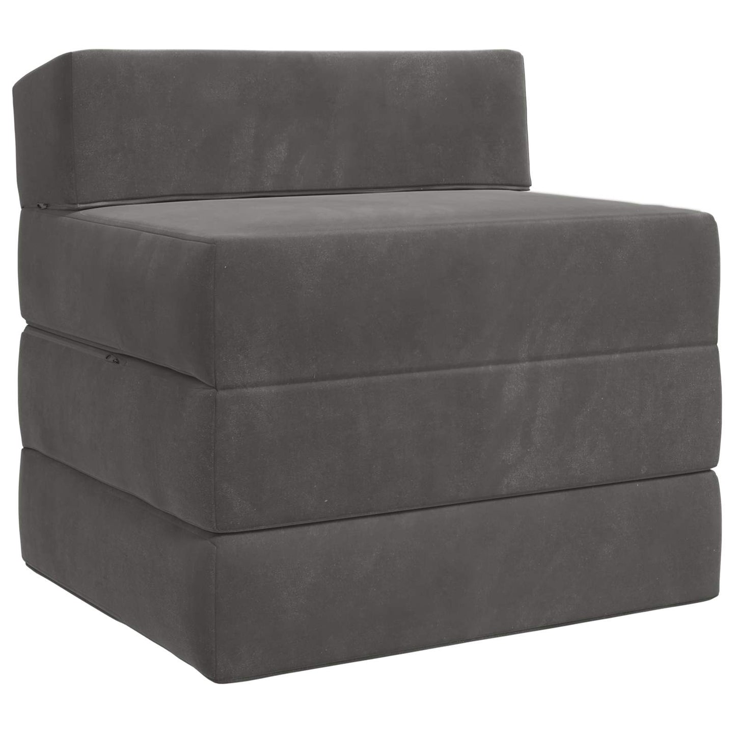 Divano Letto Pieghevole Grigio Scuro 200 x 70 x 15 cm Velluto | homemem39