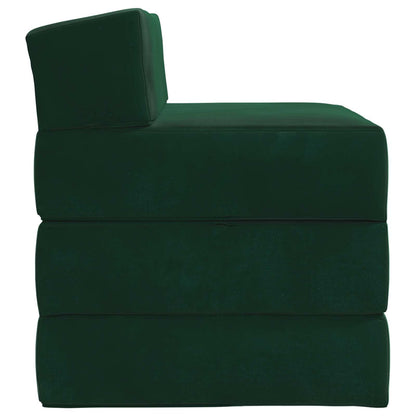Divano Letto Pieghevole Verde Scuro 70 x 60 x 63 cm Velluto