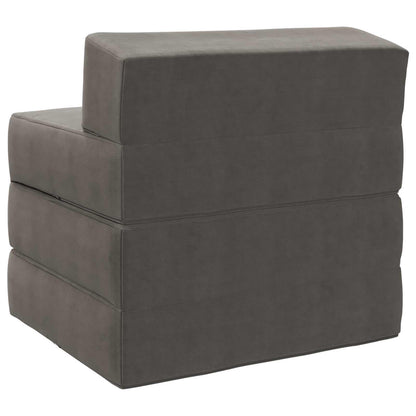 Divano Letto Pieghevole Grigio Chiaro 200 x 70 x 15 cm | homemem39