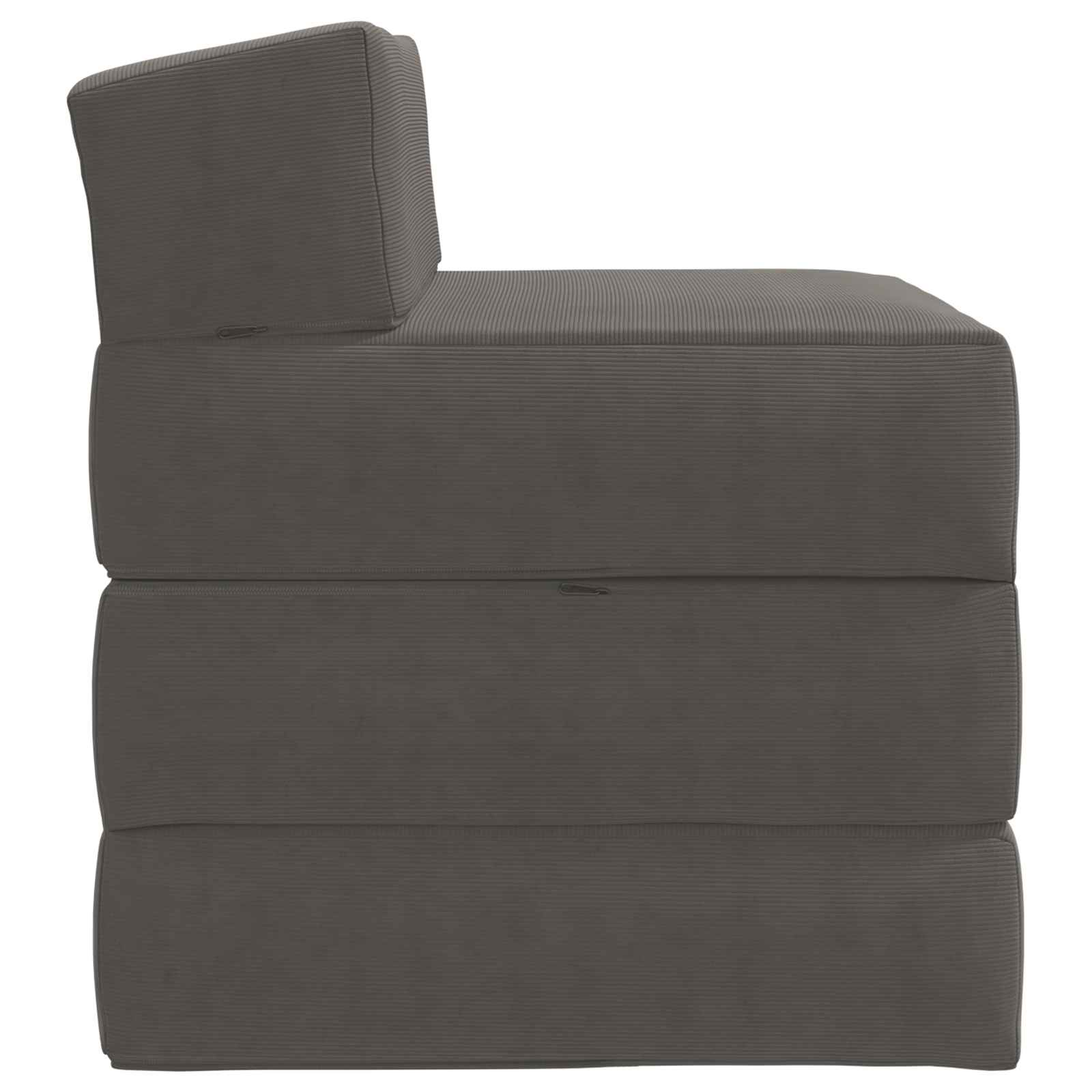 Divano Letto Pieghevole Grigio Chiaro 200 x 70 x 15 cm | homemem39