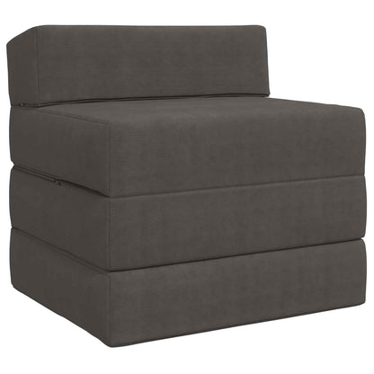 Divano Letto Pieghevole Grigio Scuro 200 x 70 x 15 cm | homemem39