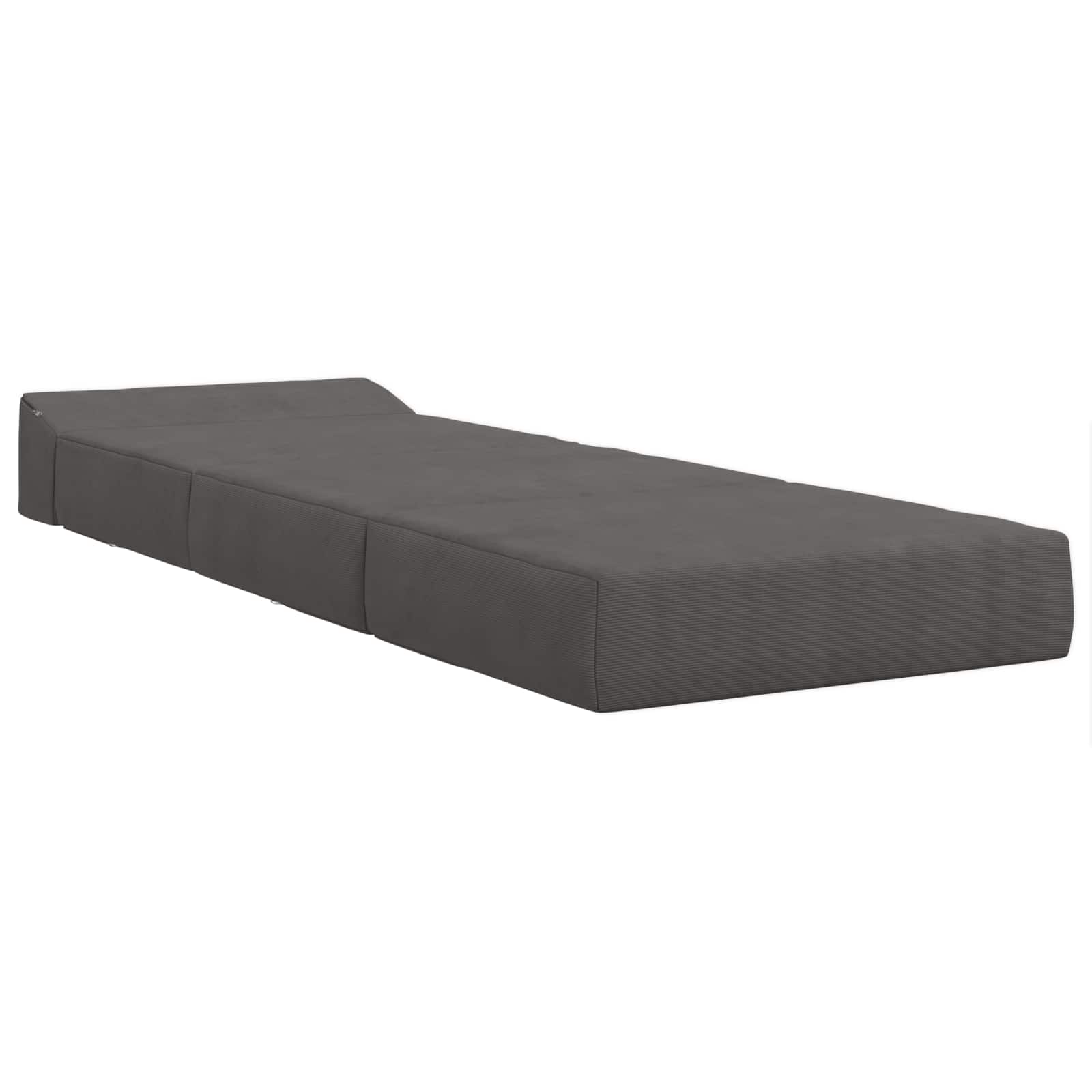 Divano Letto Pieghevole Grigio Scuro 200 x 70 x 15 cm | homemem39