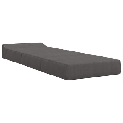Divano Letto Pieghevole Grigio Scuro 200 x 70 x 15 cm | homemem39