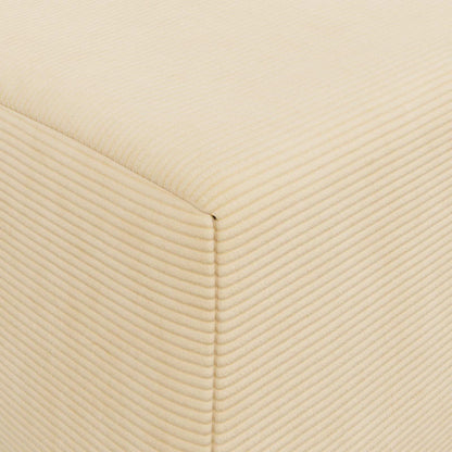 Divano Letto Pieghevole Crema 200 x 70 x 15 cm Tessuto in Cords | homemem39