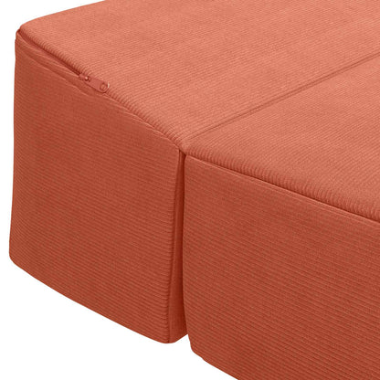 Divano Letto Pieghevole 2 posto Rosso Arancio 70 x 60 x 63 cm