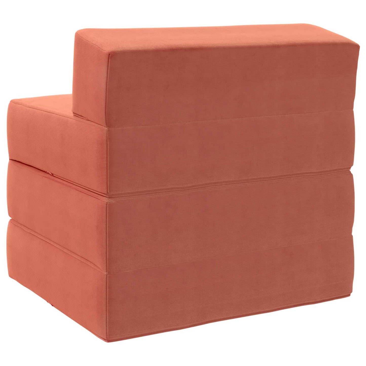 Divano Letto Pieghevole Rosso Arancio 200 x 70 x 15 cm