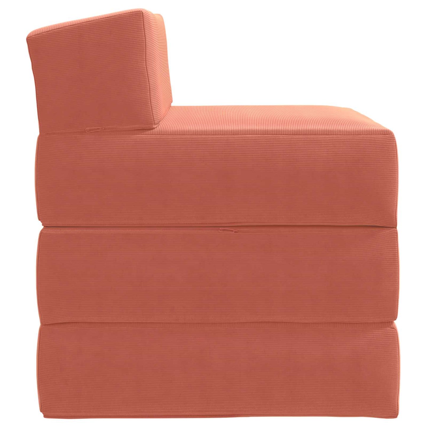Divano Letto Pieghevole Rosso Arancio 200 x 70 x 15 cm