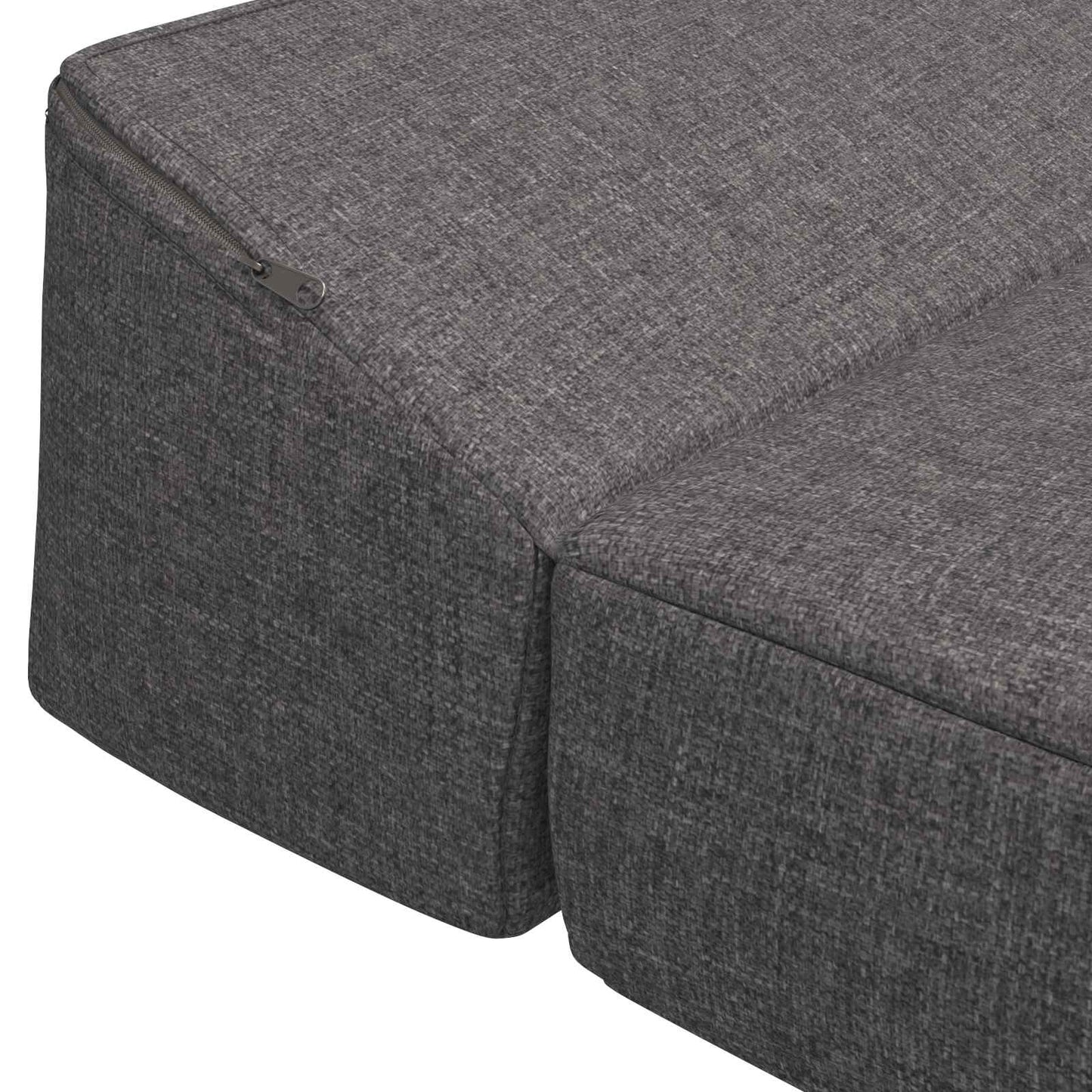 Divano Letto Pieghevole Grigio Chiaro 200 x 70 x 10 cm Tessuto