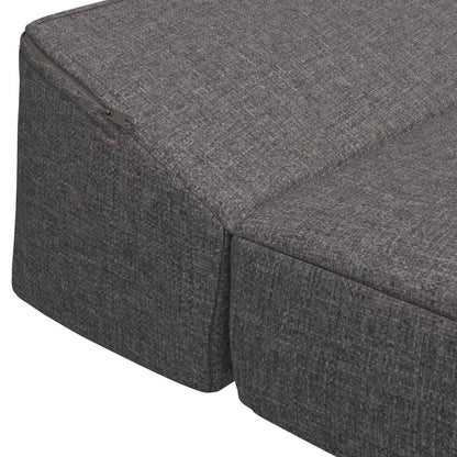 Divano Letto Pieghevole Grigio Chiaro 200 x 70 x 10 cm Tessuto