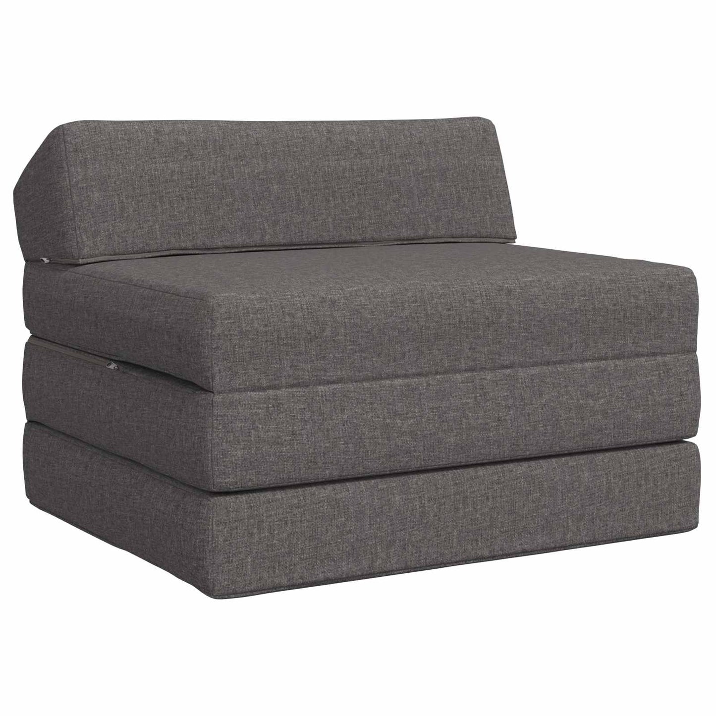 Divano Letto Pieghevole Grigio Chiaro 200 x 70 x 10 cm Tessuto