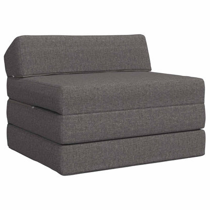 Divano Letto Pieghevole Grigio Chiaro 200 x 70 x 10 cm Tessuto