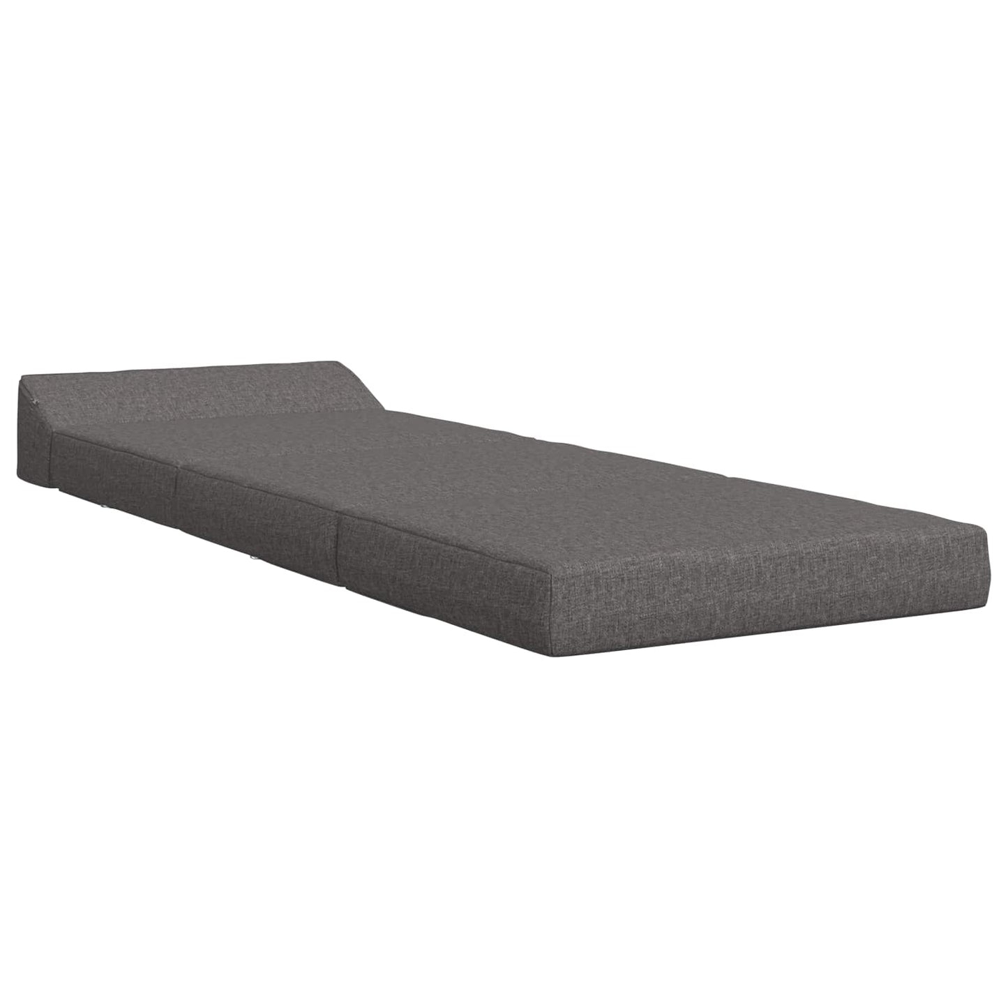 Divano Letto Pieghevole Grigio Chiaro 200 x 70 x 10 cm Tessuto