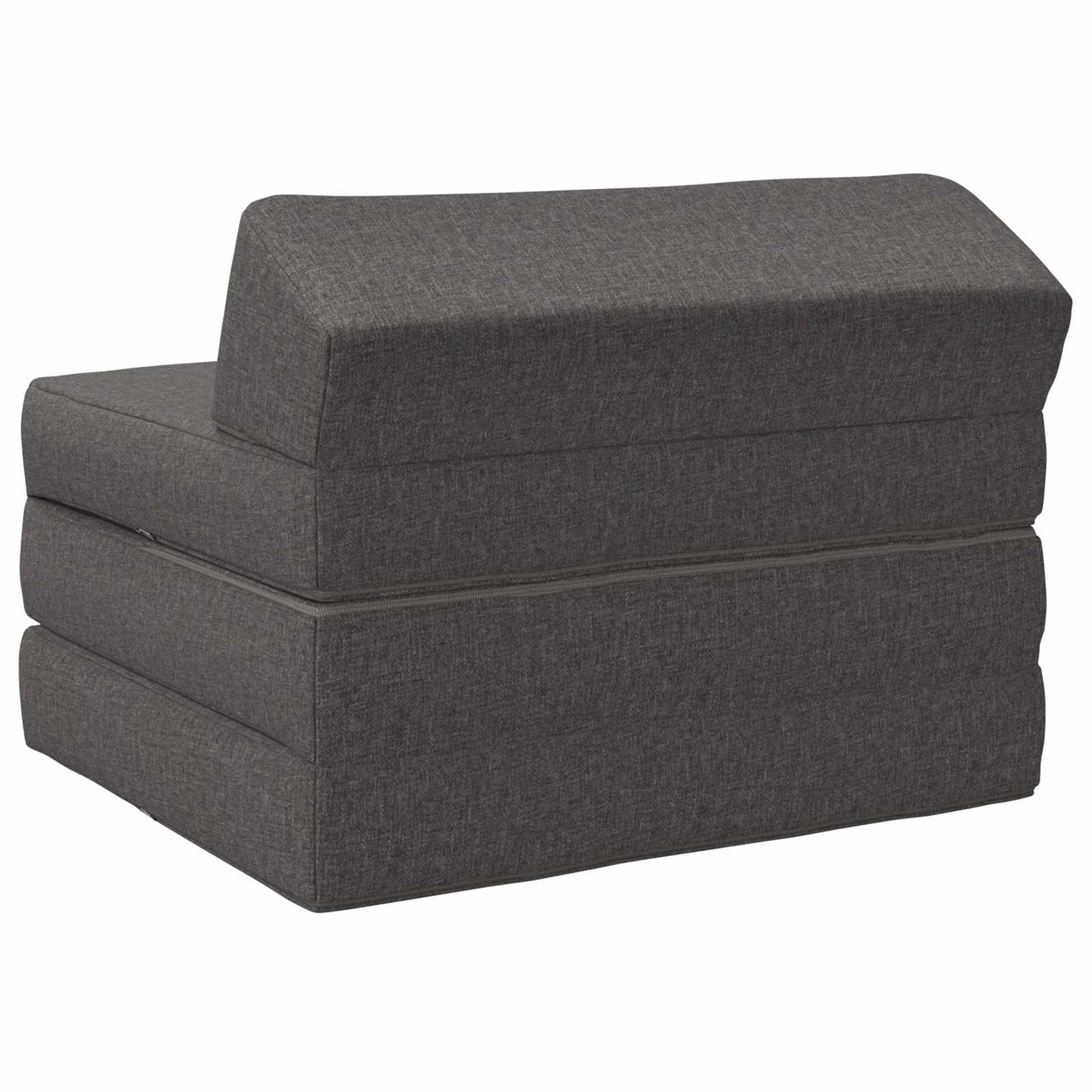 Divano Letto Pieghevole Grigio Chiaro 200 x 70 x 10 cm Tessuto