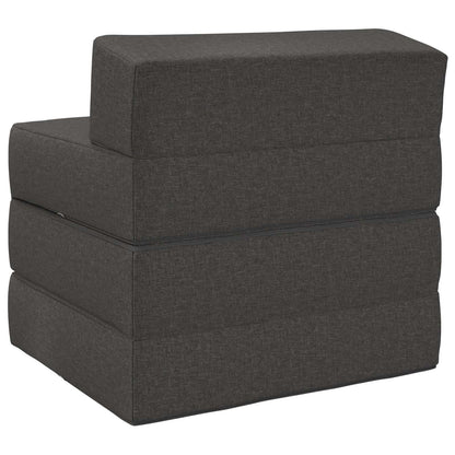 Divano Letto Pieghevole Grigio Scuro 200 x 70 x 10 cm Tessuto | homemem39