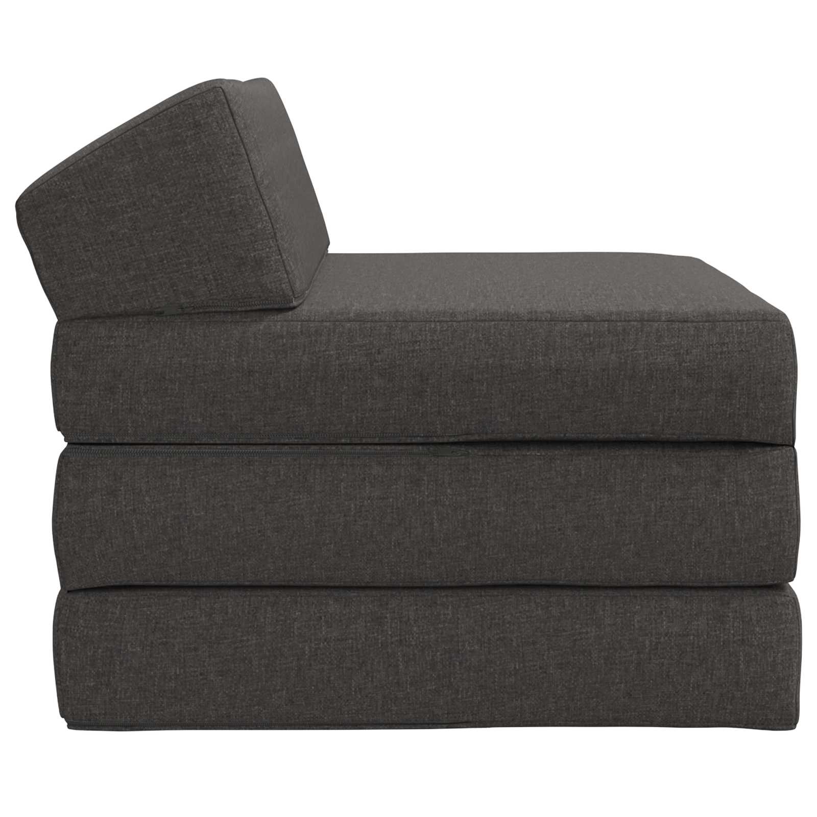 Divano Letto Pieghevole Grigio Scuro 200 x 70 x 10 cm Tessuto | homemem39