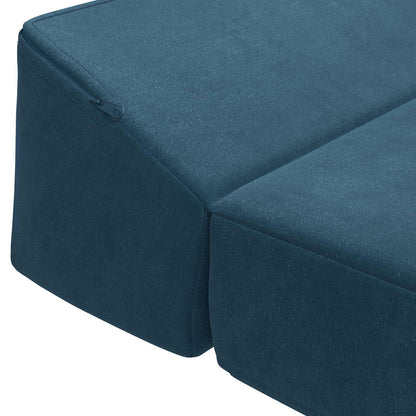 Divano Letto Pieghevole Blu 200 x 70 x 10 cm Velluto | homemem39