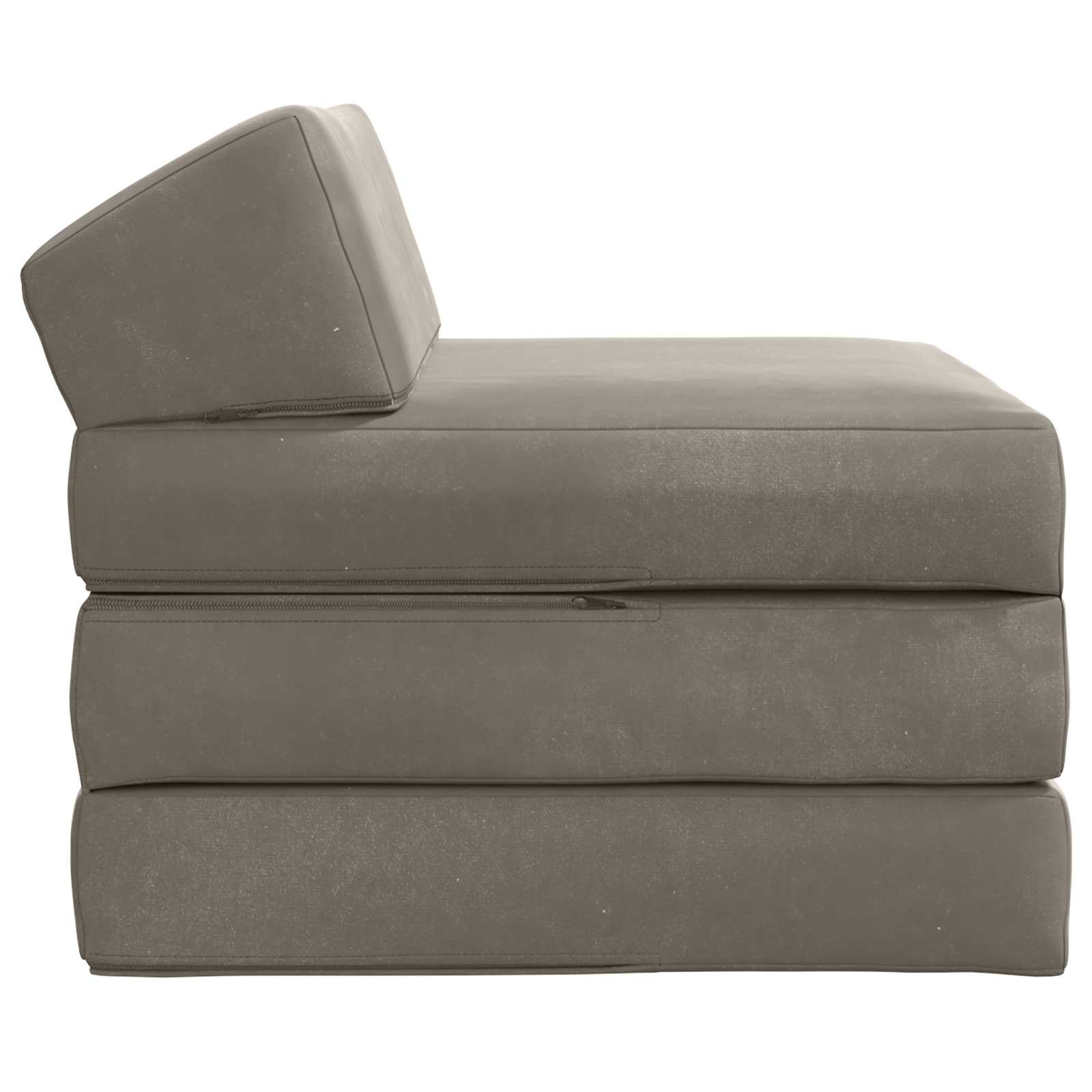 Divano Letto Pieghevole Grigio Chiaro 200 x 70 x 10 cm Velluto | homemem39