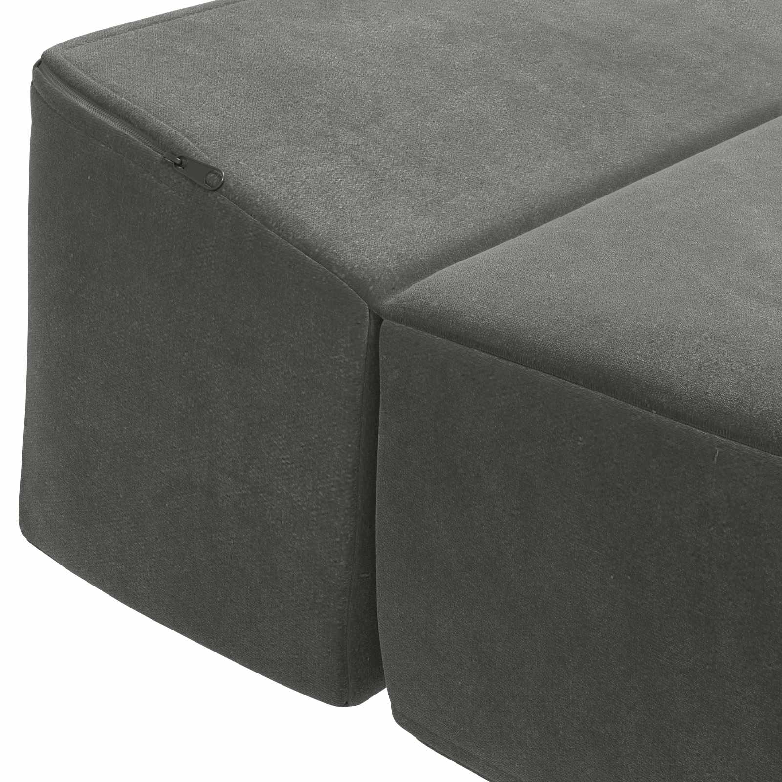 Divano Letto Pieghevole Grigio Scuro 200 x 70 x 10 cm Velluto | homemem39