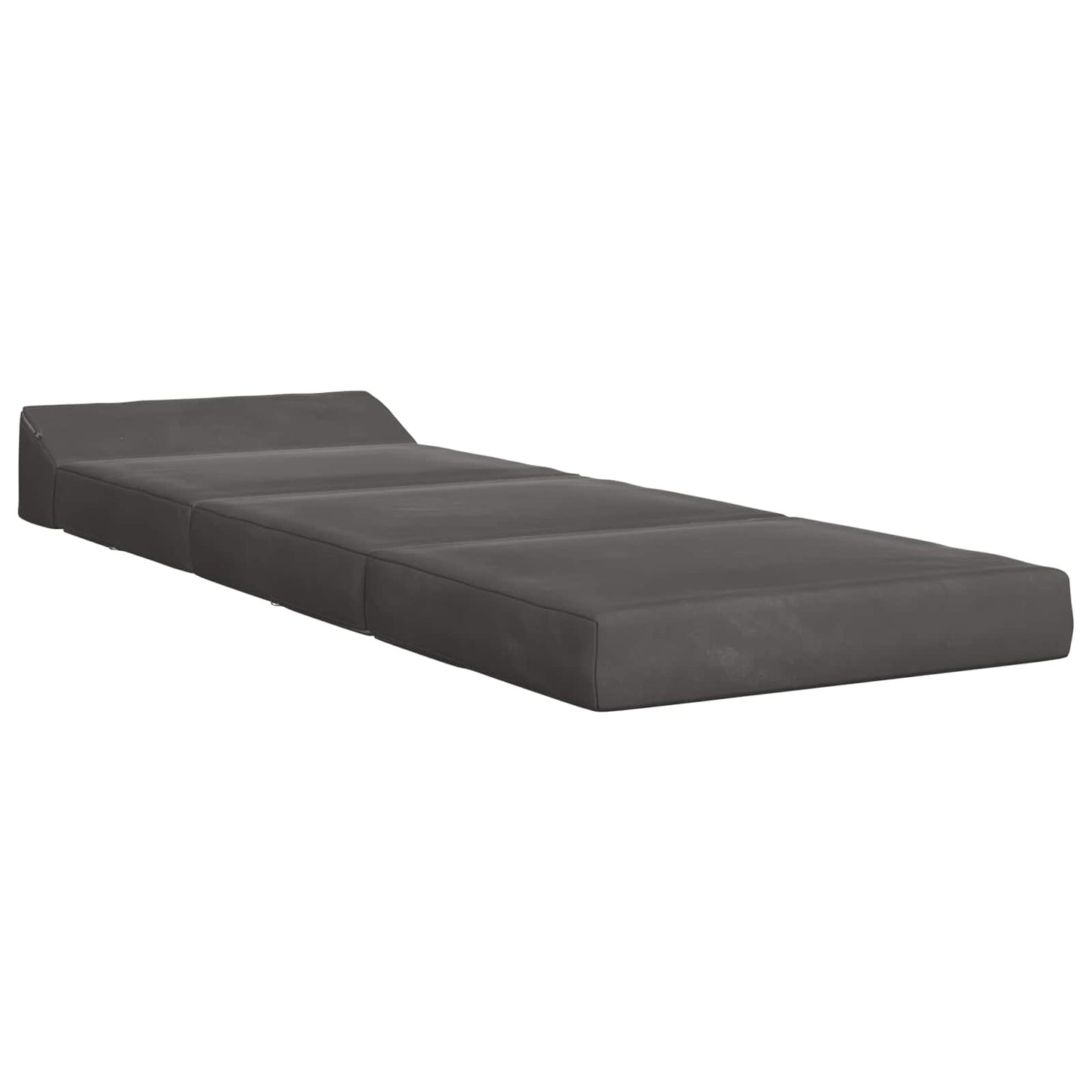 Divano Letto Pieghevole Grigio Scuro 200 x 70 x 10 cm Velluto | homemem39