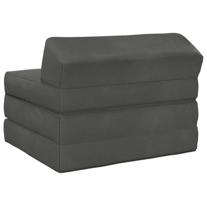 Divano Letto Pieghevole Grigio Scuro 70 x 60 x 49 cm Velluto