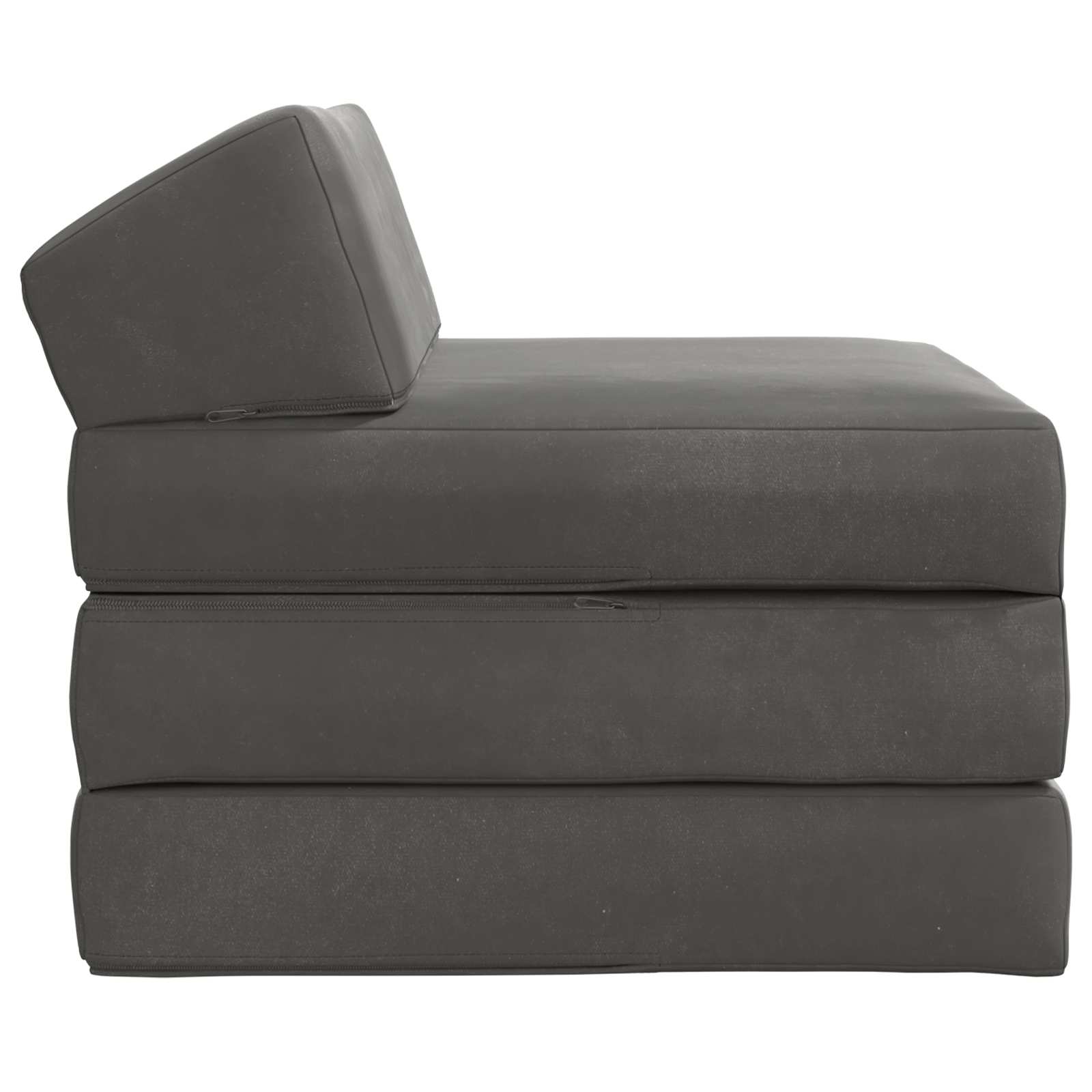Divano Letto Pieghevole Grigio Scuro 200 x 70 x 10 cm Velluto | homemem39
