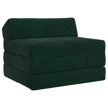 Divano Letto Pieghevole Verde Scuro 70 x 60 x 49 cm Velluto