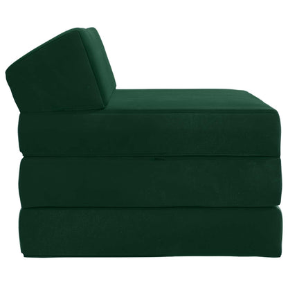 Divano Letto Pieghevole Verde Scuro 70 x 60 x 49 cm Velluto