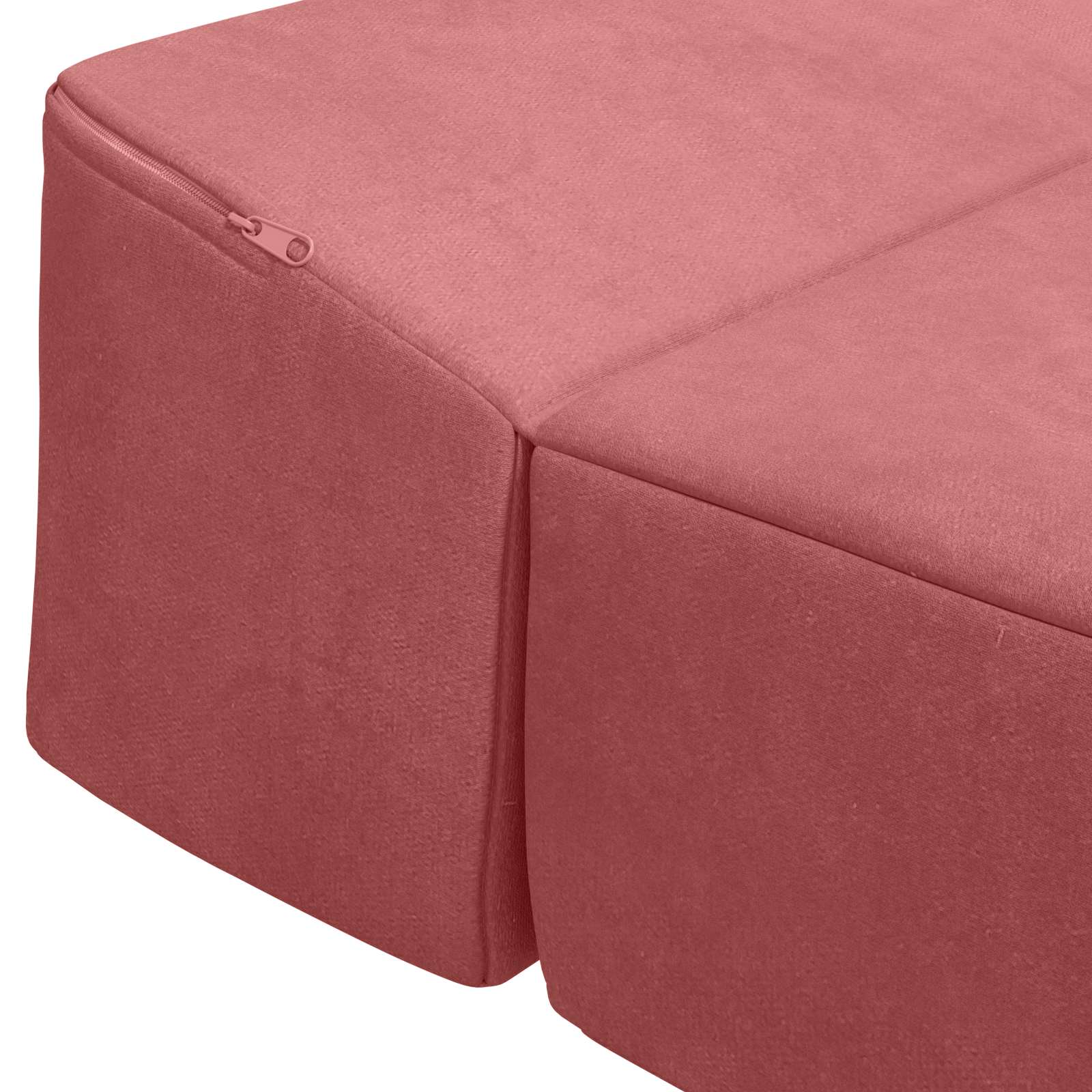 Divano Letto Pieghevole Rosa 200 x 70 x 10 cm Velluto | homemem39